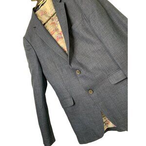 Vercini Mens Blue Blazer Size 42 Polyester Twill Lightweight RHH10578